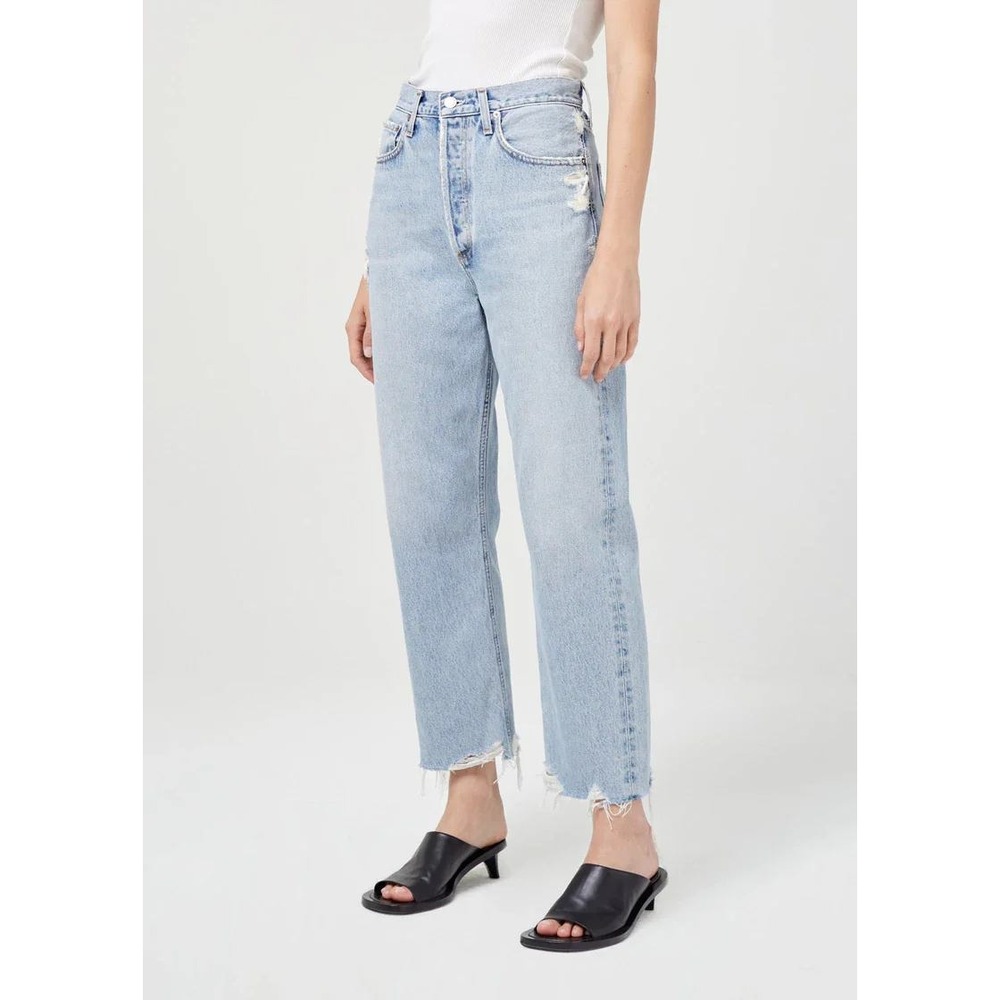 AGOLDE 90's Crop Mid Rise Loose Straight Jeans Nerve